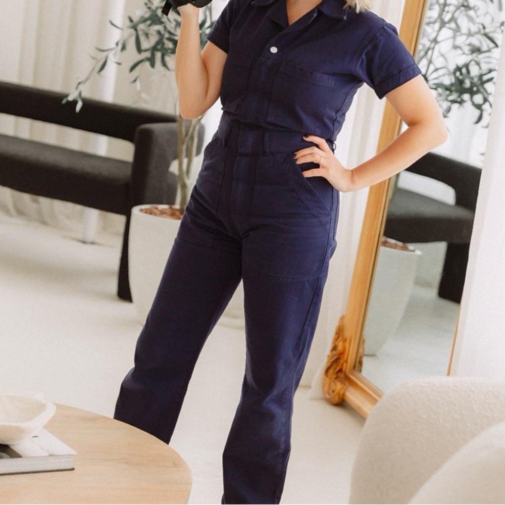 Big Bud Press Short Sleeve Jumpsuit - Navy
